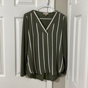 Striped Long Sleeve Blouse
